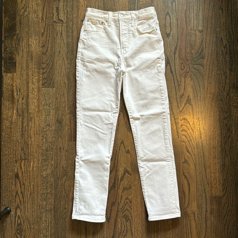 Madewell The Perfect Vintage Straight Jeans Size 24 White